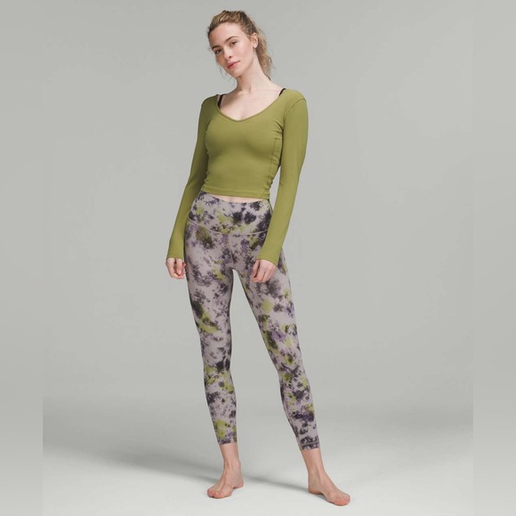 Lululemon Align High-Rise Pant 25" - Radial Tie Dye Mauve Grey Multi Legging - Picture 4 of 6